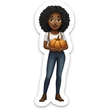 pretty black girl thanksgiving sticker