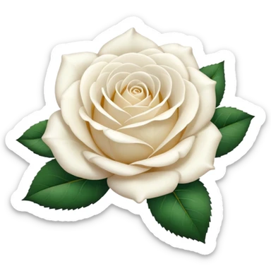 Beyaz gül sticker
