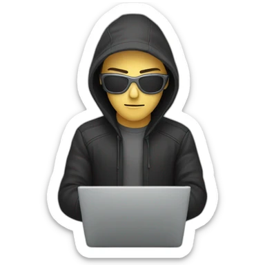 Hacker Typing sticker