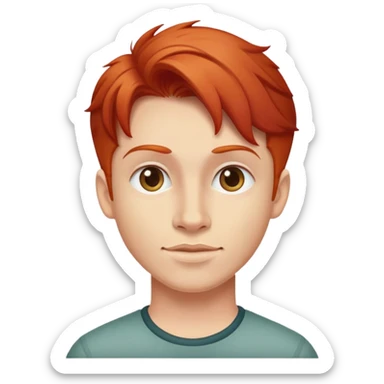 Chico peli rojo  sticker