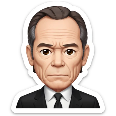 Tommy Lee Jones with black suit sticker