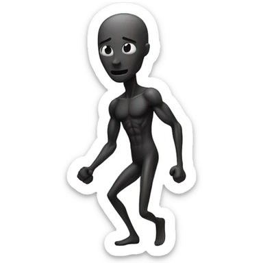 Thin man fitness sticker