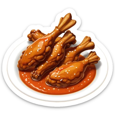 chicken wings buffalo sticker