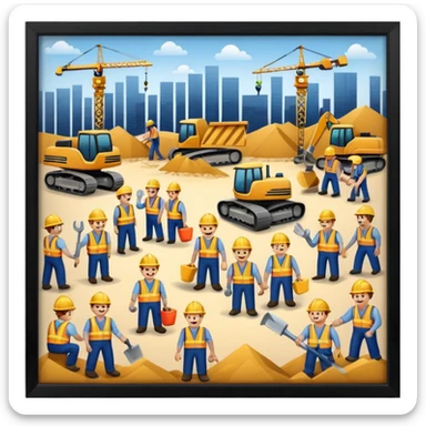 The employer provides work on the site and it is profitable and everyone smiles sticker