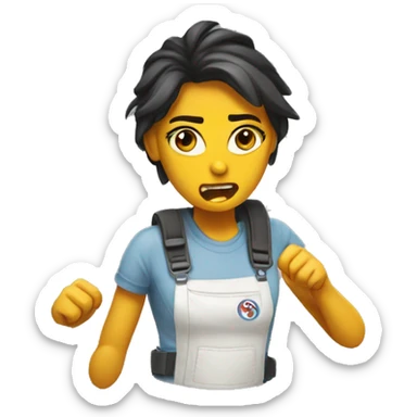 Chica gritando sticker