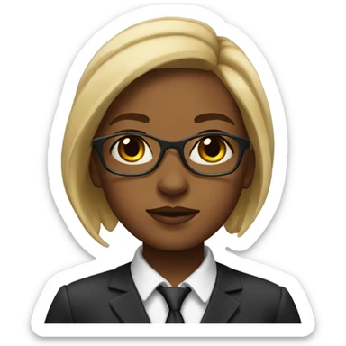 realistic portrait of a girl as a lawyer  sticker