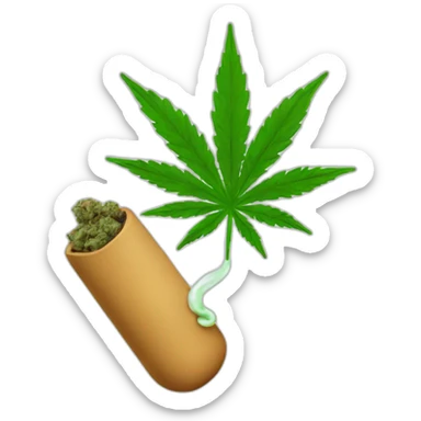 friend with weed joint, being high sticker
