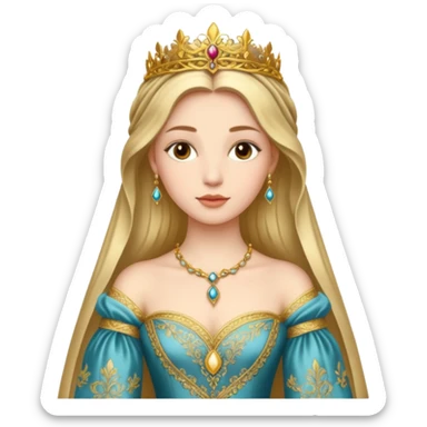 Renaissance princess with full dress sticker