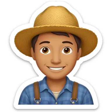  farmer not wear hat sticker