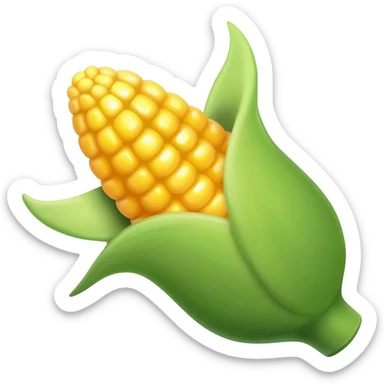 Corn holding cornball sticker