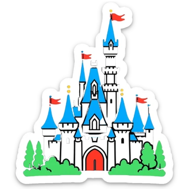 Disney castle sticker
