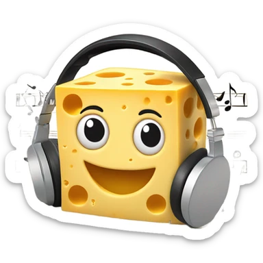 Blocks of cheese pumping mp3s sticker
