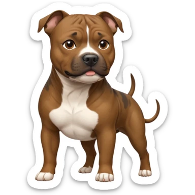 brindle staffordshire bull terrier sticker