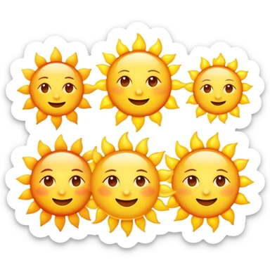 Phases of the sun sticker