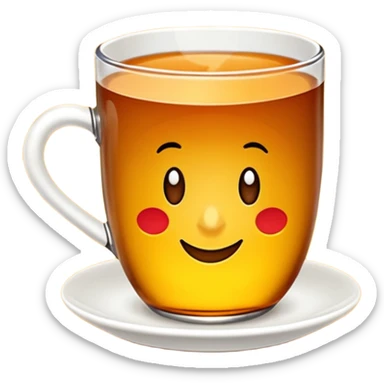 İnce belli bir bardakta türk çayı sticker