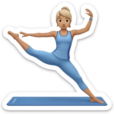 Mat pilates side kick sticker