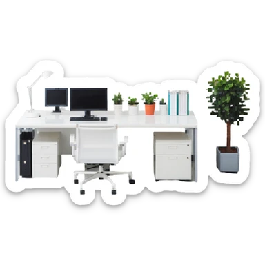 group of business people in office setting sticker