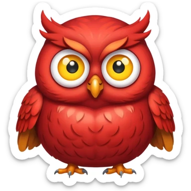 red fat owl sticker