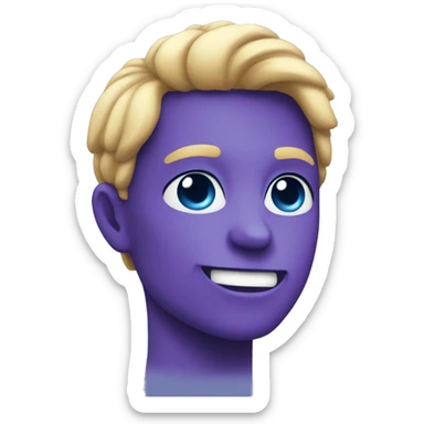 Purple mixed with blue heart sticker