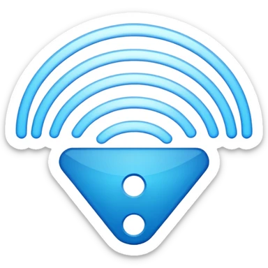 wifi symbol with a dot at the base sticker