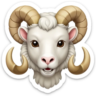 White ram rebel  sticker