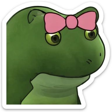 emoji wearing leopard print bow sticker