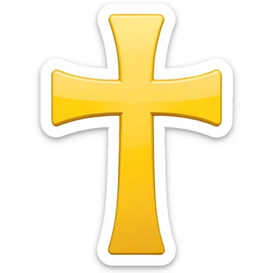 yellow diagonal cross symbol sticker