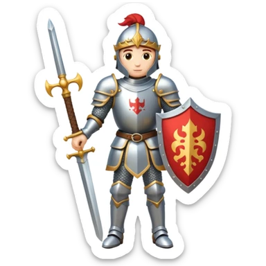 brave knight full body sticker
