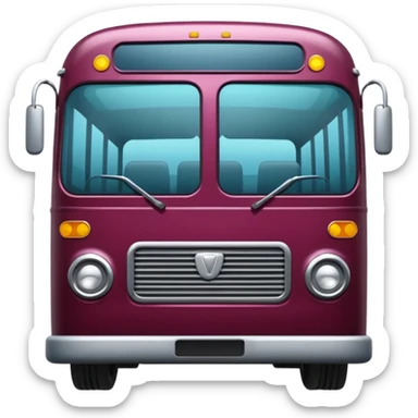 Italian autobus burgundy sticker