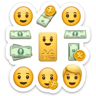 gemerate emoji for my theme page which is related to finance with ai sticker