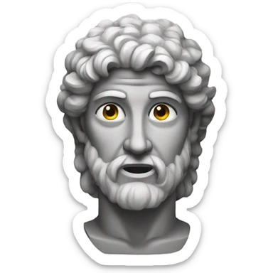 A Young greek Stone God sticker