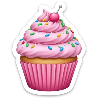 Pink cupcake  sticker