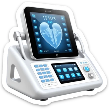 Try harder to create a state of the art advanced ultrasound machine sticker