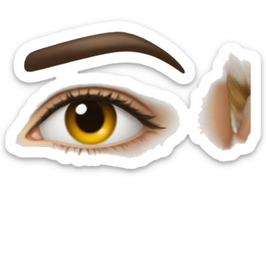 Laminated eyebrows after brow appointment sticker