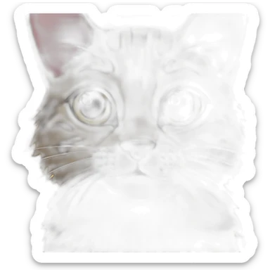 super fluffy savannah cat sticker