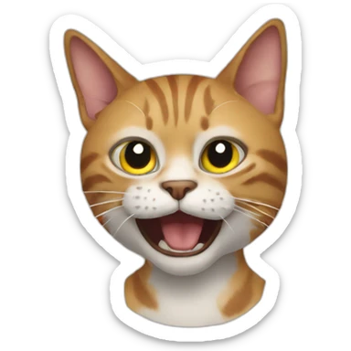 Crazy-cat sticker