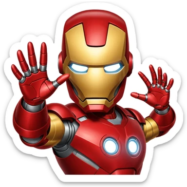 gant de iron man claquement des doigt sticker