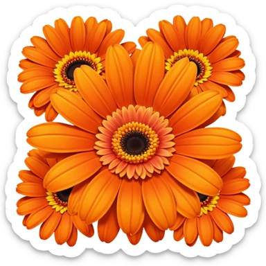 Hi, can you please create orange gerbera sticker