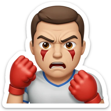 a man punches himself in the face  sticker