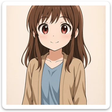 Make the head larger and convert to anime style sticker