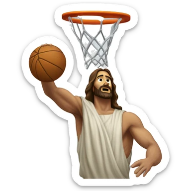 Jesus Christ dunking sticker