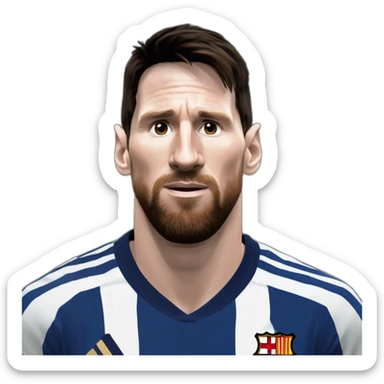 Messi avec le doit sur le net sticker