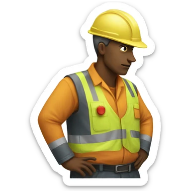 Observing workers sticker