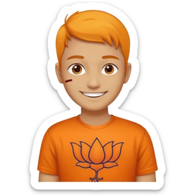 Politics name with bjp flag sticker