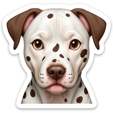 German shorthair pointer, pit bull terrier, American bully & Dalmatian mix sticker