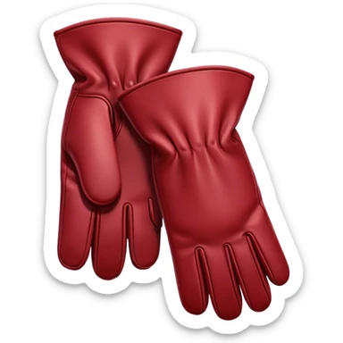 dark red gloves sticker