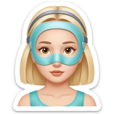 A Currentbody led therapy mask on a girl sticker