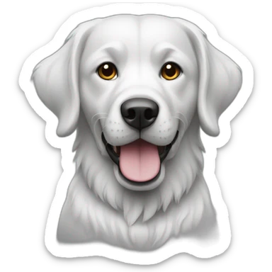 Chat gris sur chien blanc sticker