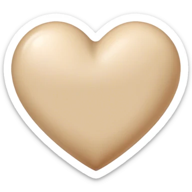 Beige heart sticker