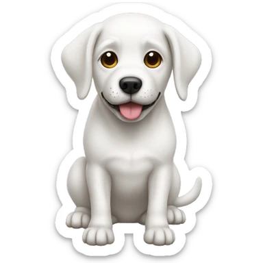 Dog white sticker